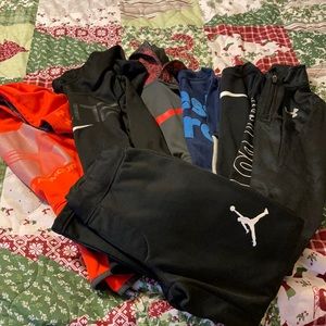Boys hoodies (3), shirts (3), 1 athletic pants